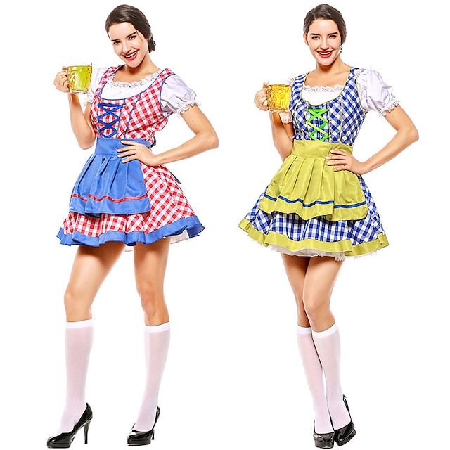 Toys & Hobbies Cosplay & Costumes | Oktoberfest Beer International Beer Festival Dirndl Trachtenkleider Womens Top Dress Apron B