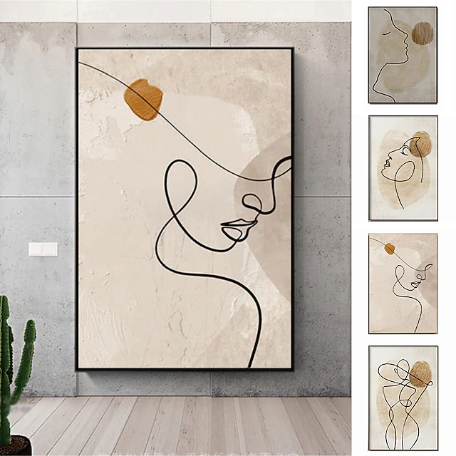 Hand Painted Handmade Oil Painting Elegant Lady Home Decoration Decor Rolled Canvas Fashion Modern Paintings 14