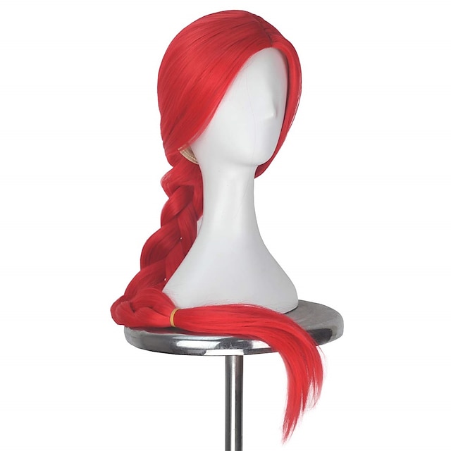  μακριά κόκκινη πλεκτή περούκα κόκκινη τζέσι περούκα καουμπόισσας για γυναίκες μήκους 95 εκατοστά Sally περούκα ενηλίκων