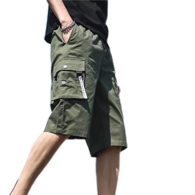 Mens Clothing Mens Bottoms | Mens Cargo Chino Shorts Tactical Cargo Pocket Multi Pocket Knee Length Pants Leisure Sports Going o