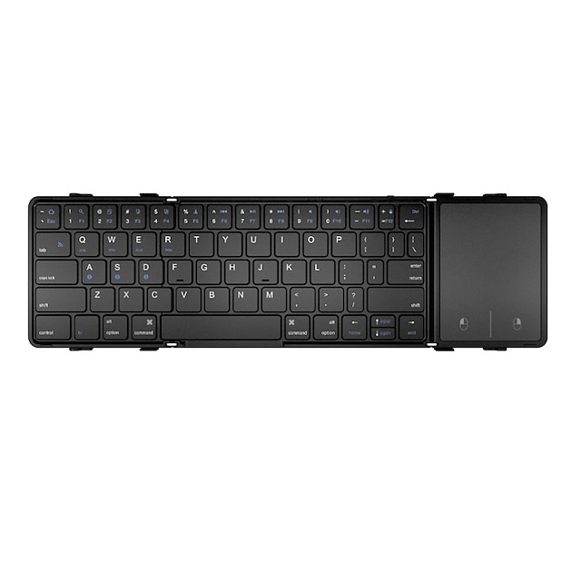  Wireless Bluetooth Foldable Keyboard Portable Ergonomic with Touchpad Mouse Keyboard with Built-in Li-Battery Powered 68 Keys