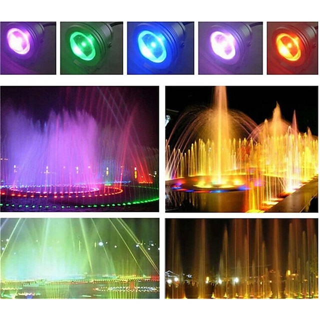 1/2 pz rgb fontana luce piscina stagno acquario riflettore impermeabile luce subacquea giardino esterno dc 12 v 10 w