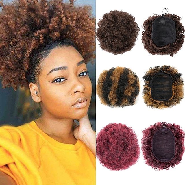  Drawstring Ponytails Classic / Women / Easy dressing Synthetic Hair Hair Piece Hair Extension Curly / Afro 8 inch Party / Evening / Daily Wear / Vacation