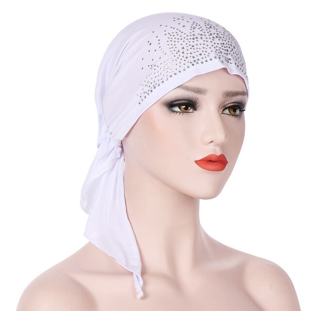 Shoes & Bags Fashion Accessories | Underscarf Women Plain Color Hijab Turban Lady Hat Headband Islamic Head Wrap Bonnet Headscar