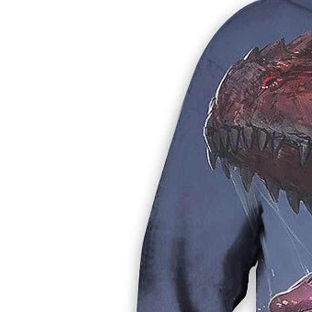 Baby & Kids Boys Clothing | Kids Boys Hoodie Long Sleeve 3D Print Dinosaur Animal Pocket Blue Children Tops Fall Spring Active F