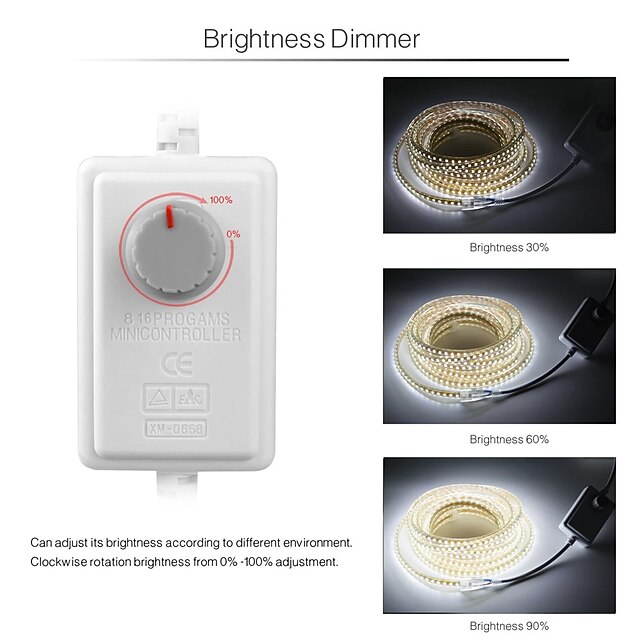 30m 98ft Waterproof LED Strip Light Rope Tape Dimmable Waterproof With ...