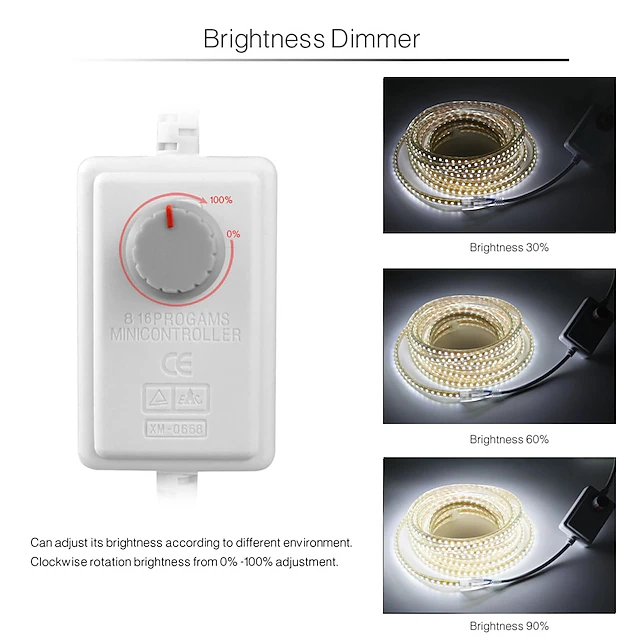 30m 98ft Waterproof LED Strip Light Rope Tape Dimmable Waterproof With ...