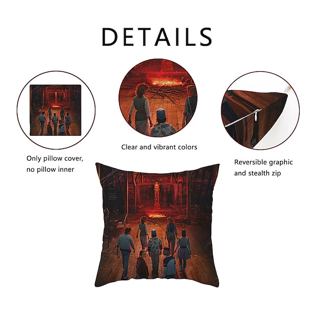 Home & Garden Home Decor | Inspired by Stranger Things Anime Double Side Cushion Cover for Sofa Bedroom Superior Quality Machine