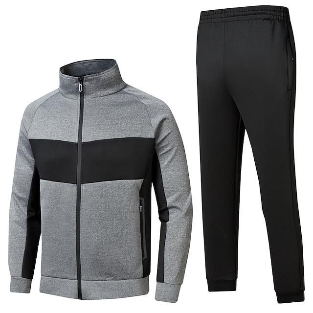 Sports & Outdoors Running, Jogging & Walking | Mens Tracksuit 2pcs Winter Long Sleeve Breathable Soft Fitness Running Sportswear