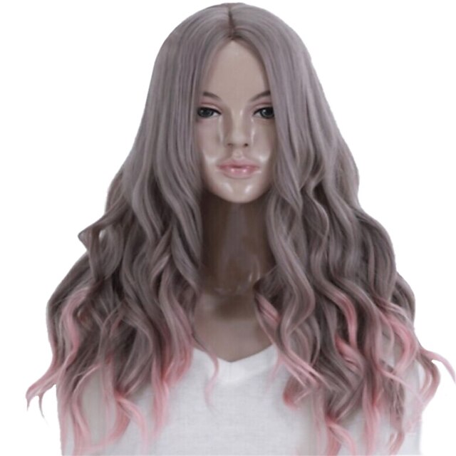 Beauty & Hair Wigs & Hair Pieces | Synthetic Wig Wavy Middle Part Machine Made Wig Long A1 Synthetic Hair Womens Soft Classic Ea