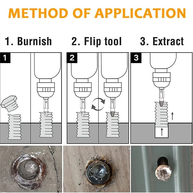 4/5/6 pièces hss4341 extracteur de vis outil de retrait d