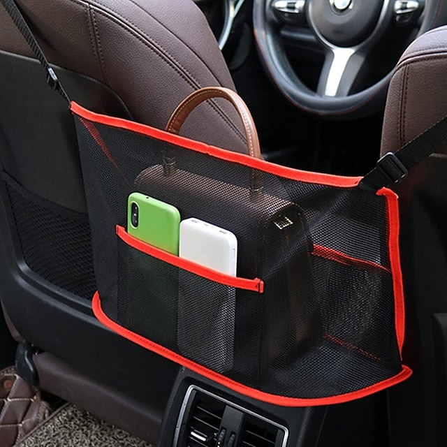 Car Net Pocket Handbag Holder, Durable Car Seat Storage and Handbag