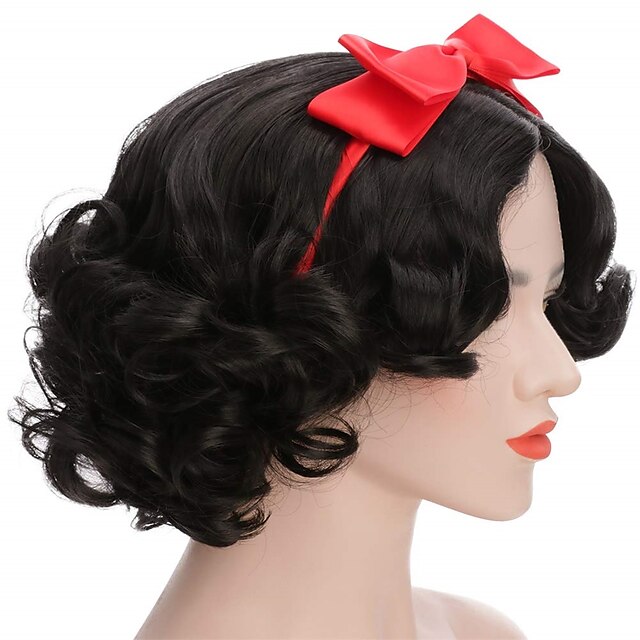 Beauty & Hair Wigs & Hair Pieces | Adult Women Short Bob Wave Black Cosplay Wig Halloween Costume Wig Anime Party Wig Without Bo