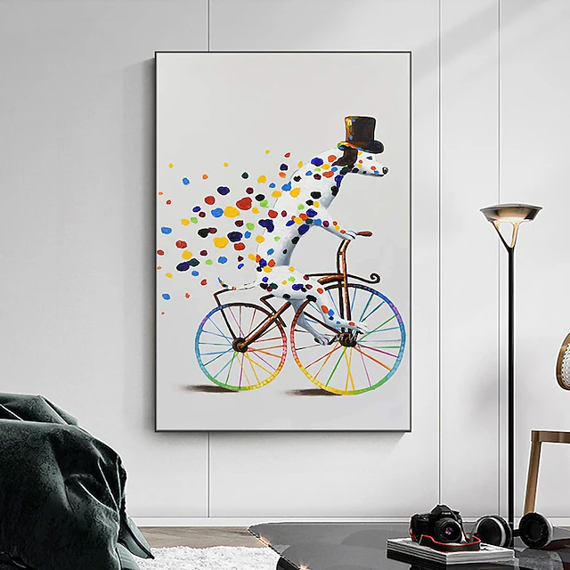 Mintura Handmade Dog Animals Oil Paintings On Canvas Wall Art Decoration Modern Abstract Picture For Home Decor Rolled Frameless Unstretched Painting 13