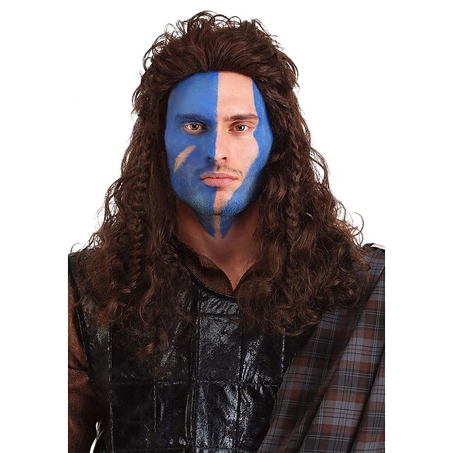 Braveheart William Wallace Wig Synthetic Cosplay Wig Halloween Wigs3