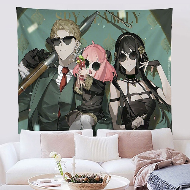 Home & Garden Home Decor | Spy Family Wall Tapestry Art Decor Blanket Curtain Hanging Home Bedroom Living Room Decoration Polyes