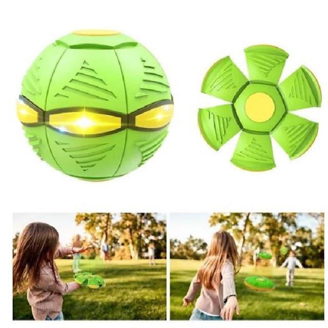  flat plateball flygende ufo magiske baller med led lys for gutt og jente lekeballer gutt jente utendørs sportsleker gavefor gave til gutt&jenter