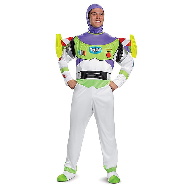  Toy Story Buzz lysår Cosplay kostyme Halloween rekvisitter Maskerade Herre Gutt Film-Cosplay Anime Halloween Grønn Karneval Barnas Dag Nytt År Trikot / Heldraktskostymer Vinger