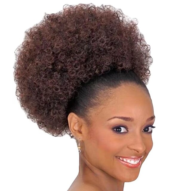 Beauty & Hair Wigs & Hair Pieces | 10inch High Puff Afro Curly Wig Ponytail Drawstring Short Afro Kinky Pony Tail Clip in on Syn