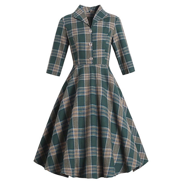 Toys & Hobbies Cosplay & Costumes | Audrey Hepburn 1950s Cocktail Dress Vintage Dress Dress Womens Costume Green Vintage Cosplay