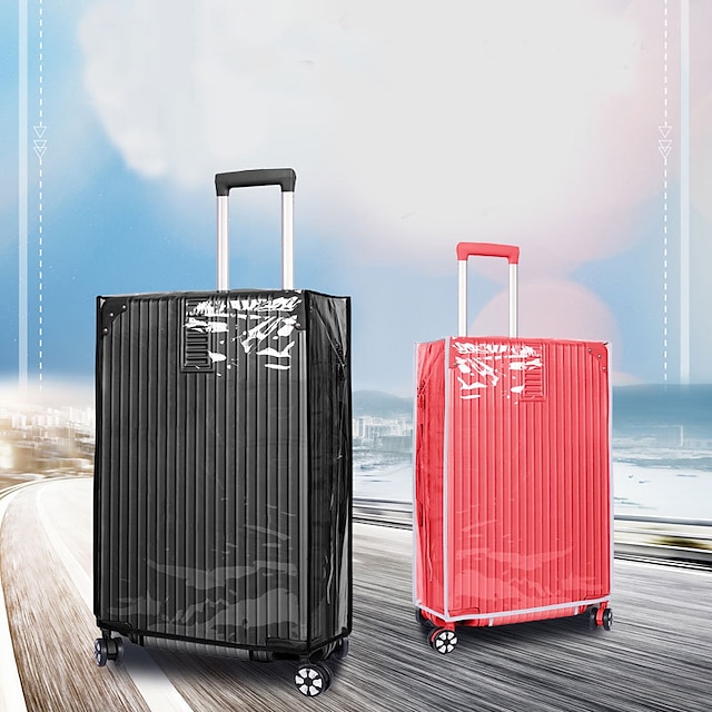  slidbestandig kuldebestandig og vandtæt kuffert støvbetræk bagagebeskyttende cover trolley kuffert pvc gennemsigtig kuffert cover