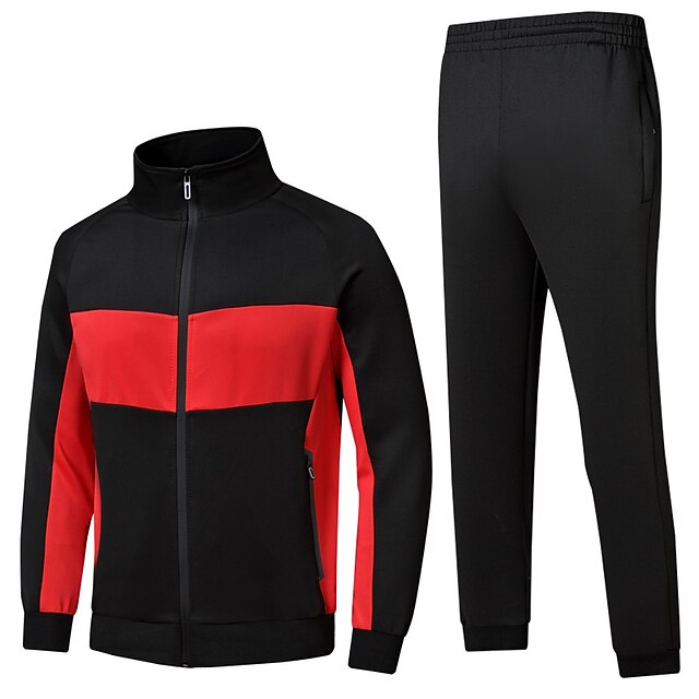 Sports & Outdoors Running, Jogging & Walking | Mens Tracksuit 2pcs Winter Long Sleeve Breathable Soft Fitness Running Sportswear