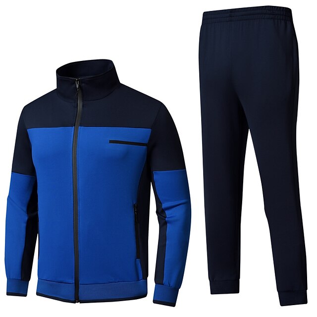 Sports & Outdoors Running, Jogging & Walking | Mens Tracksuit 2pcs Winter Long Sleeve Breathable Soft Fitness Running Sportswear