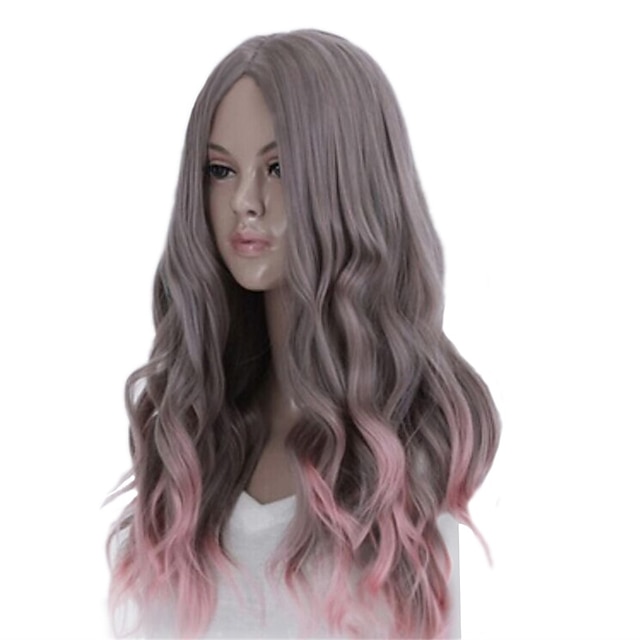 Beauty & Hair Wigs & Hair Pieces | Synthetic Wig Wavy Middle Part Machine Made Wig Long A1 Synthetic Hair Womens Soft Classic Ea