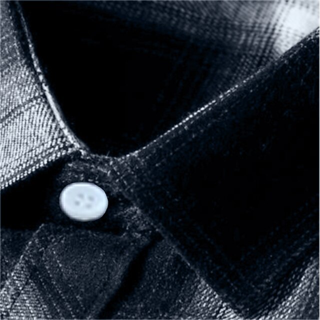 Men's Shirt Button Up Shirt Plaid Shirt Summer Shirt Casual Shirt Black White Red Blue Long