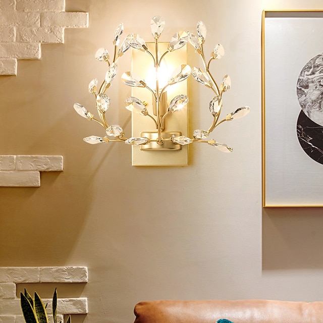  vintage křišťálové nástěnné svítidlo, 3 světla křišťálové nástěnné svítidlo evropské stylové křišťálové nástěnné svítidlo, luxusní nástěnné osvětlení do ložnice, svítidlo do obývacího pokoje