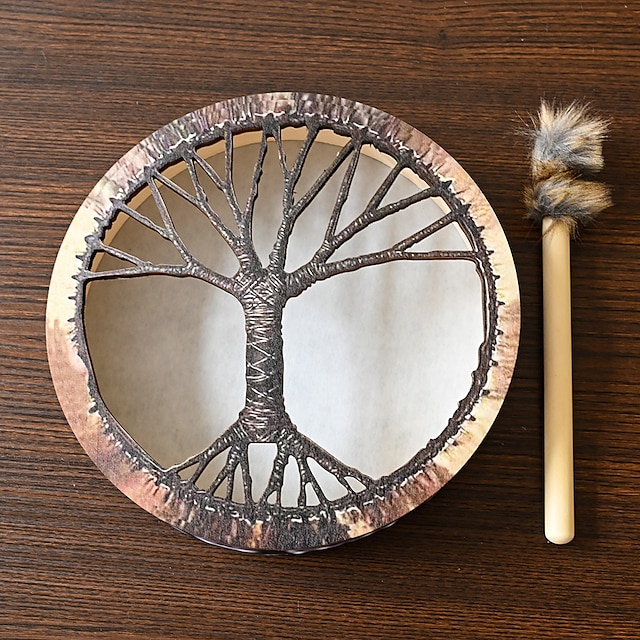 Home & Garden Home Decor | Shaman Drum, Tree of Life Decoration Design, Handmade Shamanic Drum, Symbol of the Siberian Drum Spir