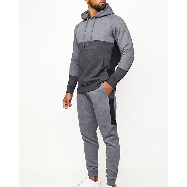 Sports & Outdoors Running, Jogging & Walking | Mens 2 Piece Tracksuit Sweatsuit Athletic Athleisure 2pcs Long Sleeve Breathable 