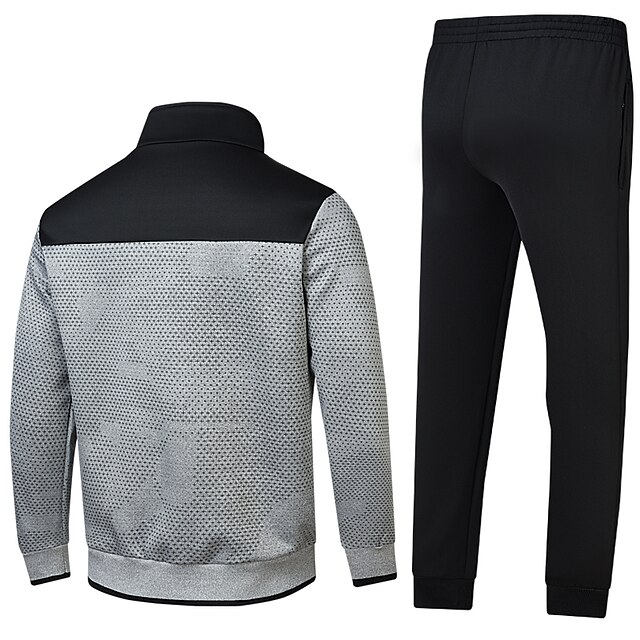 Sports & Outdoors Running, Jogging & Walking | Mens Tracksuit 2pcs Winter Long Sleeve Breathable Soft Fitness Running Sportswear