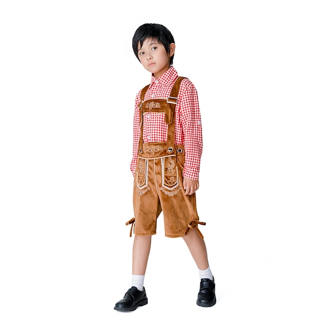 Toys & Hobbies Cosplay & Costumes | Oktoberfest Beer International Beer Festival Lederhosen Boys Blouse Shorts Bavarian Costume 