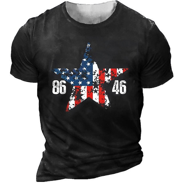 Mens Clothing Mens Tees & Tank Tops | Mens Unisex T shirt Tee 3D Print Graphic Patterned National Flag Crew Neck Street Daily Pr