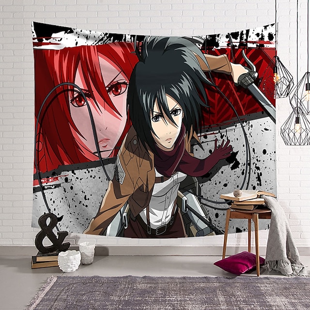 Home & Garden Home Decor | Attack on Titan Wall Tapestry Art Decor Blanket Curtain Hanging Home Bedroom Living Room Decoration P