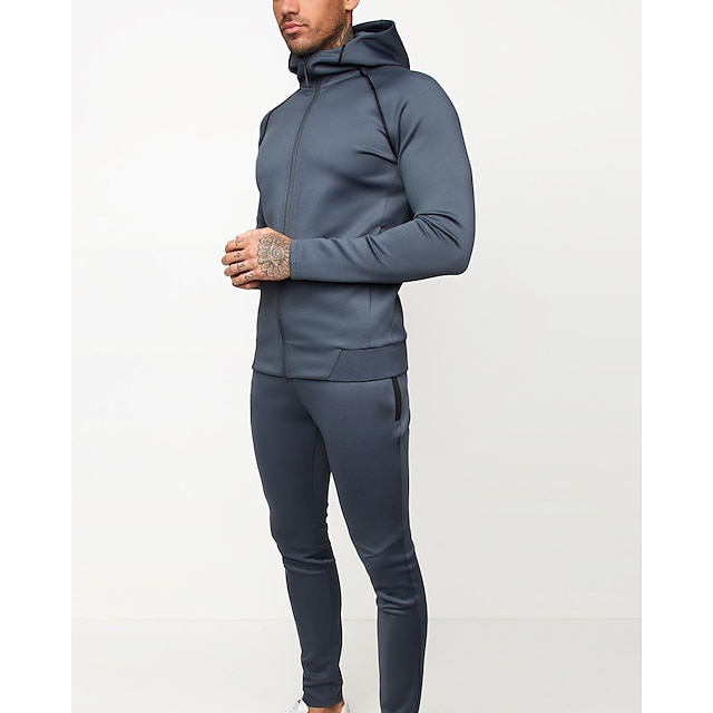 Sports & Outdoors Running, Jogging & Walking | Mens 2 Piece Full Zip Tracksuit Sweatsuit Athletic Athleisure 2pcs Long Sleeve Br