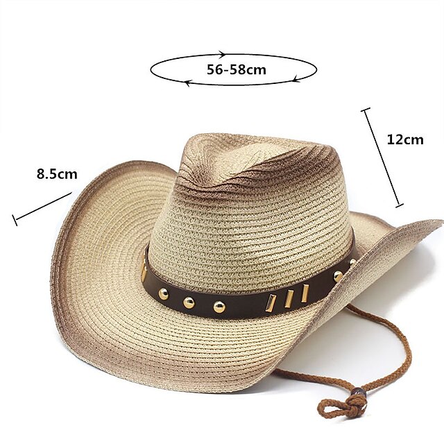 Shoes & Bags Fashion Accessories | 1 pcs Summer Western Cowboy Hat Men Women New Fashion Outdoor Beach Sun Caps Straw Hat Sombre