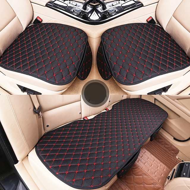  StarFire Flax Car Seat Cover Four Seasons Front Rear Linen Fabric Cushion Breathable Protector Mat Pad Auto Accessories Universal Size