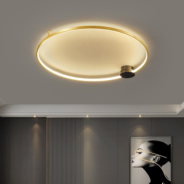  60cm Ceiling Light Dimmable Circle / Round Design Ceiling Lights Copper Modern Style Classic Novelty LED Modern 220-240V