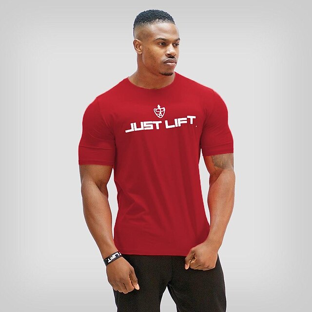 Sports & Outdoors Running, Jogging & Walking | 2021 Summer New Mens Sports Casual Round Neck Slim Short-Sleeved Sweat-Absorbing 