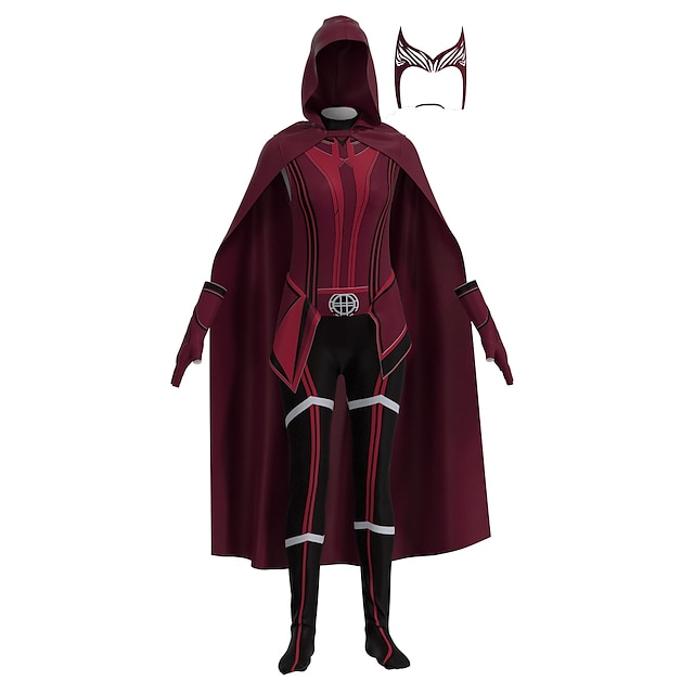  Scarlet Witch Wanda Django Maximoff Outfits Masquerade Women's Movie Cosplay Cosplay Costume Party Masquerade