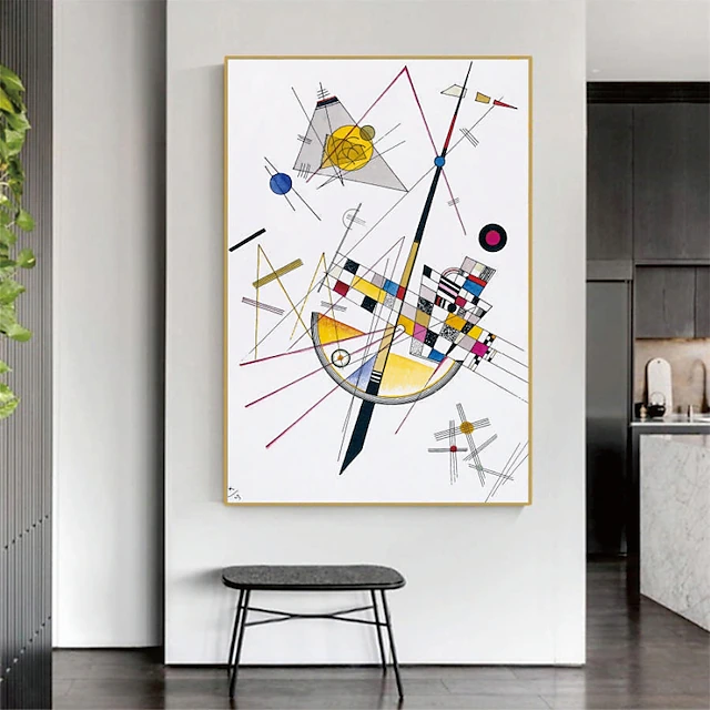 Handmade Hand Painted Oil Painting Wall Art Wassily Kandinsky Abstract Carving Painting Home Decoration Decor Rolled Canvas No Frame Unstretched 10