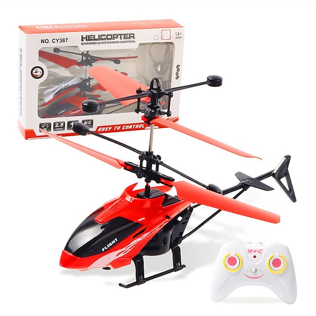  2.4Ghz 2 Channels Alloy Mini RC Helicopter with LED Light for Kids Adult Indoor RC Helicopter Best Gift for Boys Girls