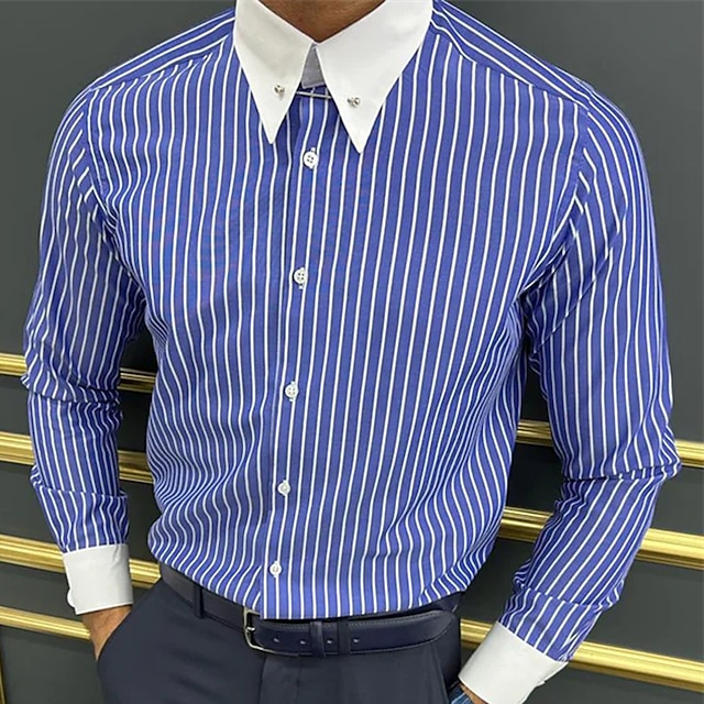 Men's Dress Shirt Button Down Shirt Collared Shirt French Cuff Shirts