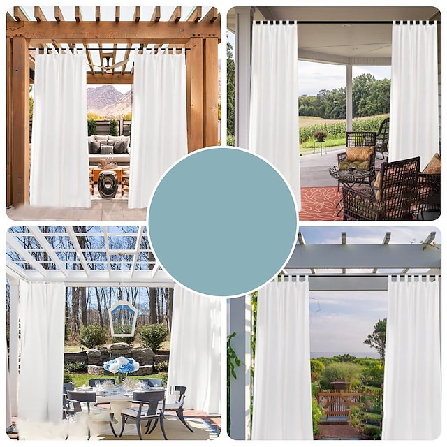 Outdoor Velcro® Curtains Tab Sheer Panel