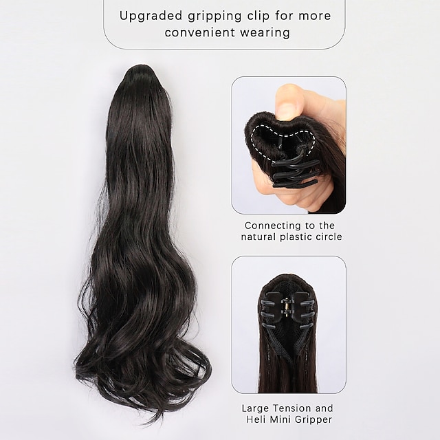 Beauty & Hair Wigs & Hair Pieces | Clip In / On / Drawstring Ponytails Soft / Extended / Bear Claw / Jaw Clip Synthetic Hair Hai