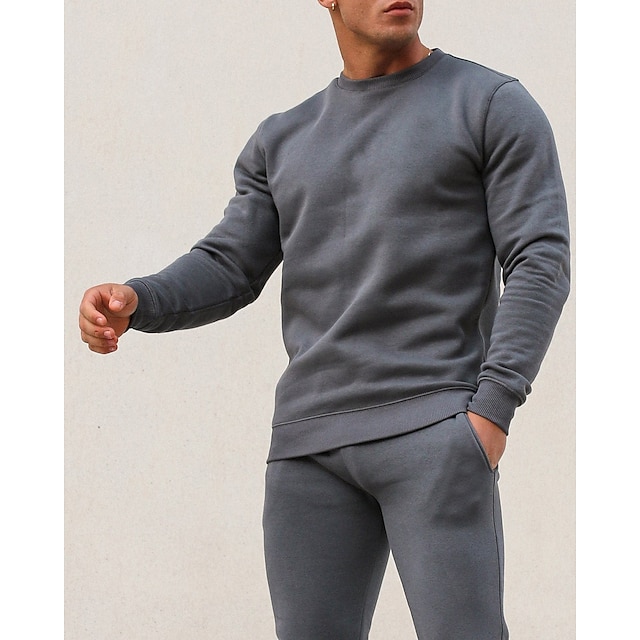 Sports & Outdoors Running, Jogging & Walking | Mens 2 Piece Tracksuit Sweatsuit Athletic Athleisure 2pcs Long Sleeve Breathable 