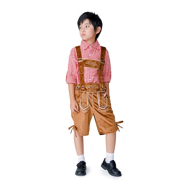 Toys & Hobbies Cosplay & Costumes | Oktoberfest Beer International Beer Festival Lederhosen Boys Blouse Shorts Bavarian Costume 