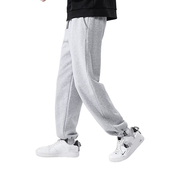 Mens Clothing Mens Bottoms | Mens Casual Sports Jogger Chinos Pocket Leg Drawstring Full Length Pants Casual Yoga Micro-elastic 